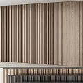 Wooden Wall Paneling In Modern Design With Vertical Stripes And Natural Wood Tone