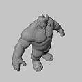 Parasitic Creature With Yellow Top On Gray Muscular Shoulder Featuring Red Details