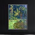 Vibrant Plant Painting With Colorful Flowers Lush Green Grass And Garden View