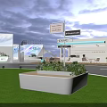 ORA Brand Exhibition Pavilion With Colorful Honeycomb Design Lawn And Lighting