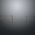 Urban Road Traffic Lights On Metal Poles Architectural Structure Design