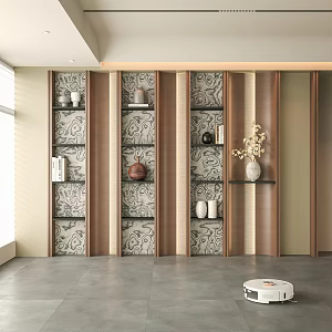 Modern Storage Cabinet Decorative Cabinet Background Wall Bookcase 3d model