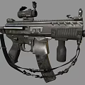 Tactical Assault Rifle Design With Scope Magazine Tactical Rail And Adjustable Stock