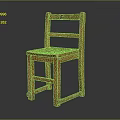 Vintage Wooden Chair With Simple Design And Classic Solid Wood Structure