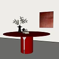 Modern table round table 3d model