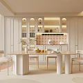 Modern Open Restaurant Interior Design With Dining Table Comfortable Chairs And Decorative Plants