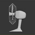 Modern White Tabletop Electric Fan With Solar Panel And Efficient Design