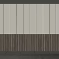 Illuminated Modern Wall Paneling With Light Upper And Dark Wooden Lower Sections 3d model
