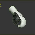 White And Gray Leather Boxing Gloves Placed On Dark Background With Reflection