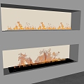 Fireplace Electronic Flame 3d model