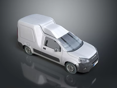 White Commercial Cargo Van With Smooth Body Design And Modern Front Grille For Delivery Use 3d model