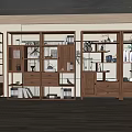 Modern Wooden Display Shelves Multiple Units In Interior With Books Vases And Decorative Items