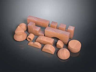 Building block toys plastic toys plastic building block toys children's toys educational toys life supplies 3d model