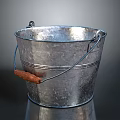 bucket iron bucket mud bucket cement bucket 3d model
