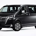 Sleek Black Toyota Minivan Exterior Design With Front Grille And Rear Lights