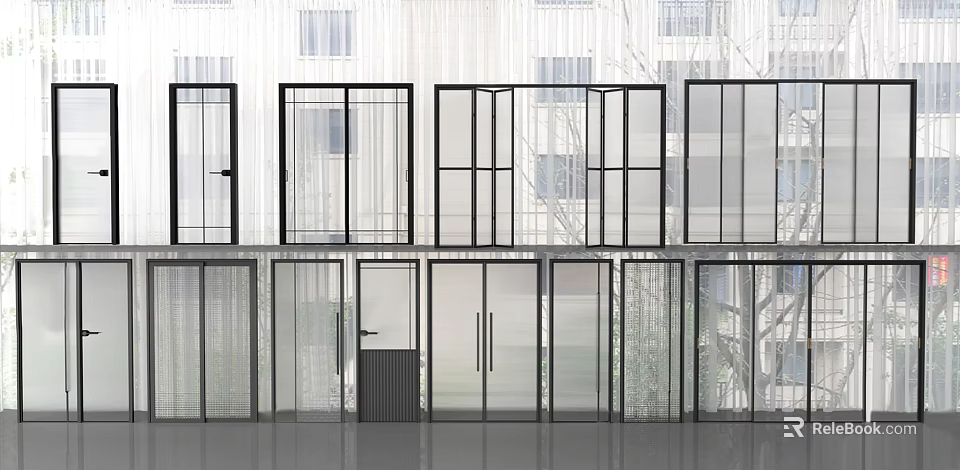 Modern Open Concept Kitchen Interior With Island Counter And Cabinets 3d model