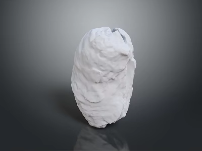 Unique Handcrafted Natural Stone Sculpture With Textured Surface For Home Decorative 3d model