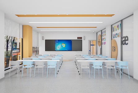 Classroom 3d model