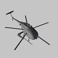 Armed Military Helicopter With Mounted Weapon System For Aerial Combat Missions