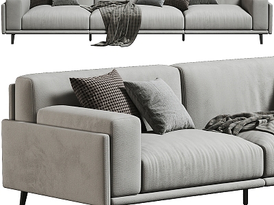 Double sofa leisure sofa 3d model