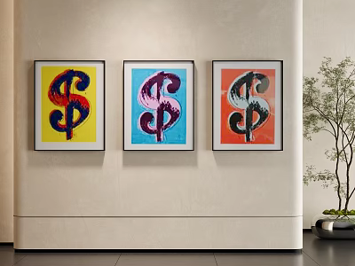 Modern decorative painting combination 3d model Modern decorative painting combination 3d model