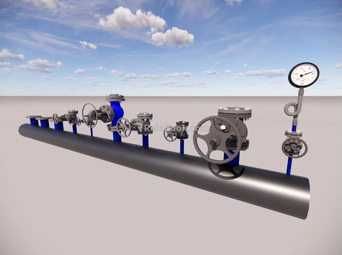Flow distribution diverter 3d model