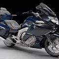 Blue Motorcycle With Sleek Design And Comfortable Seats 3d model