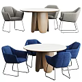 Table and Chair Combination Round Table Chair 3d model