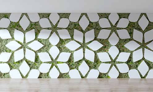 Modern Green Wall 3d model