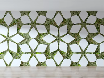 Modern Green Wall 3d model