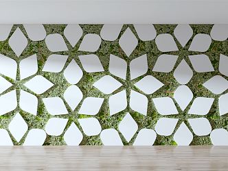 Modern Green Wall 3d model