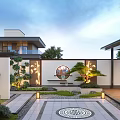 New Chinese Courtyard Landscape 3d model