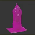 European-style Bell Tower Ancient Tower Drum Tower 3d model