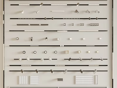 Various Styles of Downlights and Spotlights for Modern Lighting 3d model