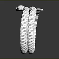 Silver Snake Shaped Bracelet With Scaly Texture And Metallic Design For Fashion