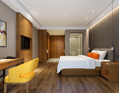 Hotel Rooms Modern Rooms 3d model