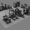 Diverse Fitness Equipment Collection Including Treadmills Strength Machines And Ellipticals