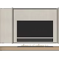 Modern Minimalist TV Stand With Built in TV Space And Storage Cabinets