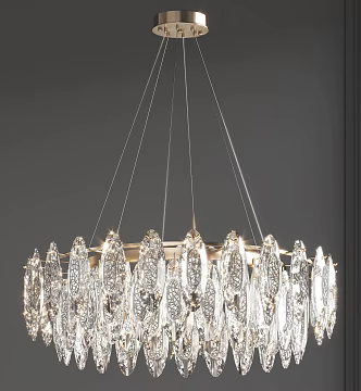 Modern crystal chandelier 3d model