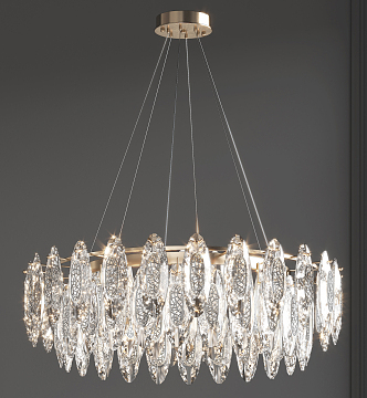 Modern crystal chandelier 3d model