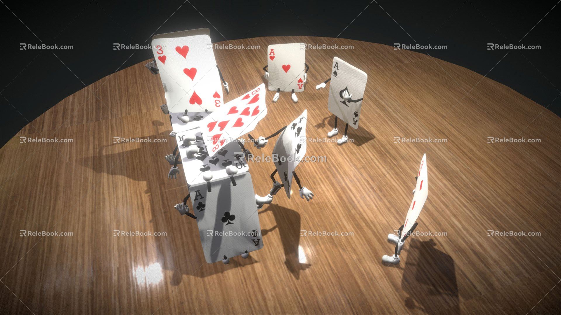 Modern Poker Poker Tower 3d model