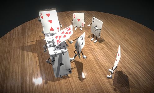 Modern Poker Tower 3d model