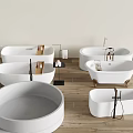 Various Modern Freestanding Bathtubs In White Round Oval And Clawfoot Styles