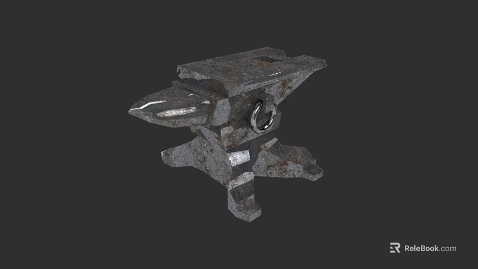 Rustic Iron Light Disk With Vintage Design And Sturdy Construction Details 3d model