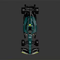 Teal Green Formula 1 Racing Car With Sleek Aerodynamic Design And Sponsor Logos