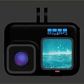 Black Modern Computer Peripheral With LED Display Compact Design And USB Ports