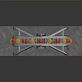 Star Ferry Ferris Wheel With Red Yellow Cabins White Supports Gray Platform