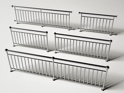 Sturdy Modern Metal Railings With Sleek Design For Balcony Or Staircase Use 3d model