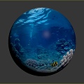 sky box hdri underwater world background 3d model