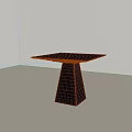 Modern Black Side Table With Conical Base And Smooth Stone Surface 3d model
